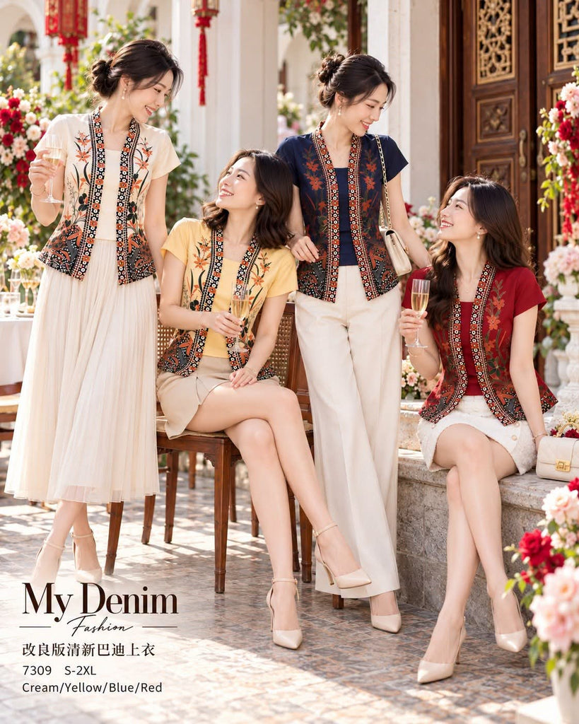 Premium Batik Print Blouse 改良版清新巴迪上衣 (IV.39) 7309