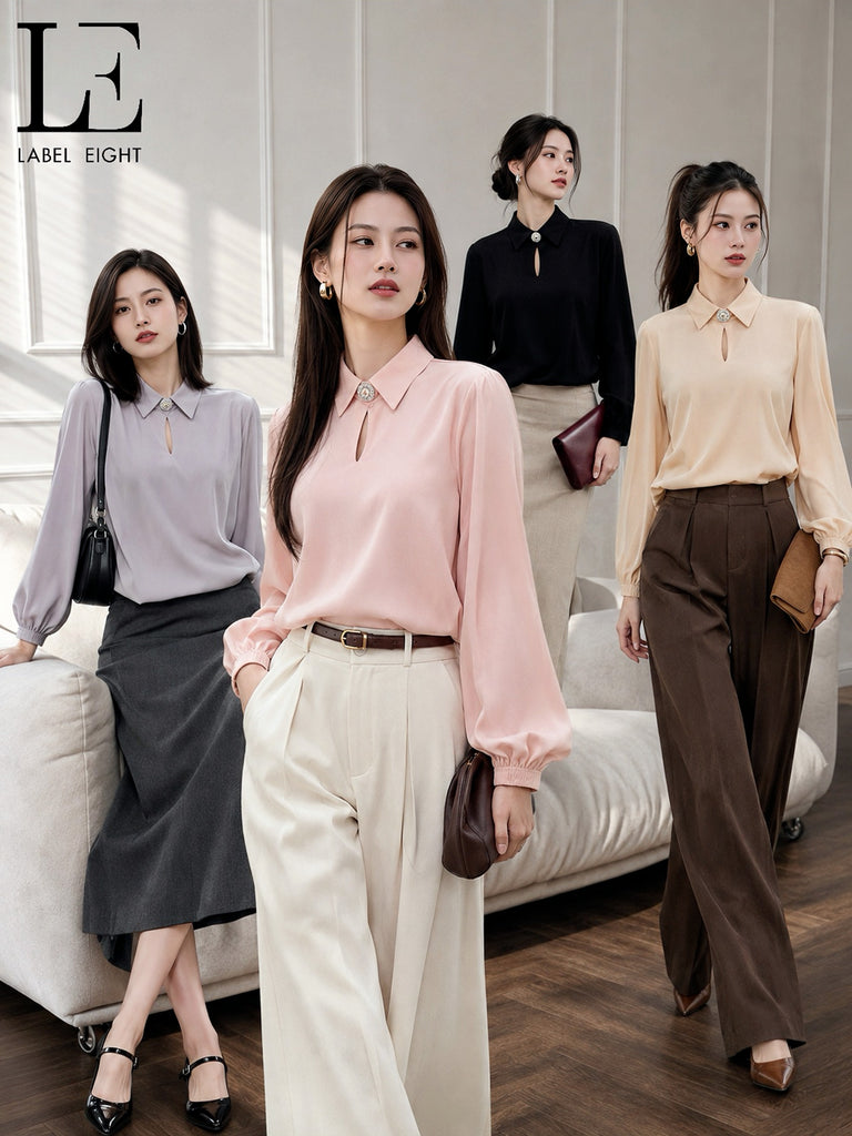 Premium Stylish Chiffon Blouse 高品气质雪纺衬衫 (LA.3) KS0015