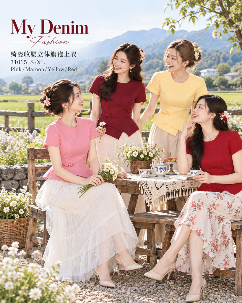 (Presale)Premium Cotton Cheongsam Top (预购)绮姿收腰立体旗袍上衣(ME) 31015-1