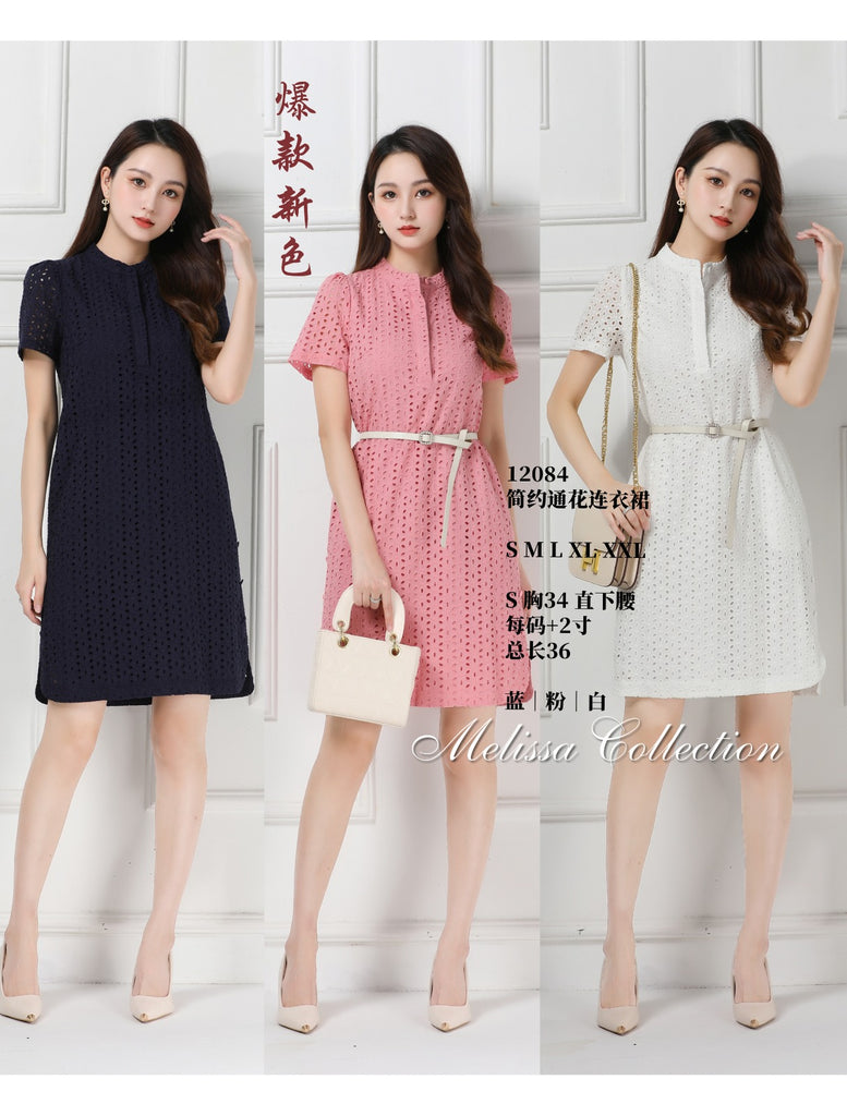 Premium Lady Dress 高品质简约通花连衣裙 (ME.6) 12084-1