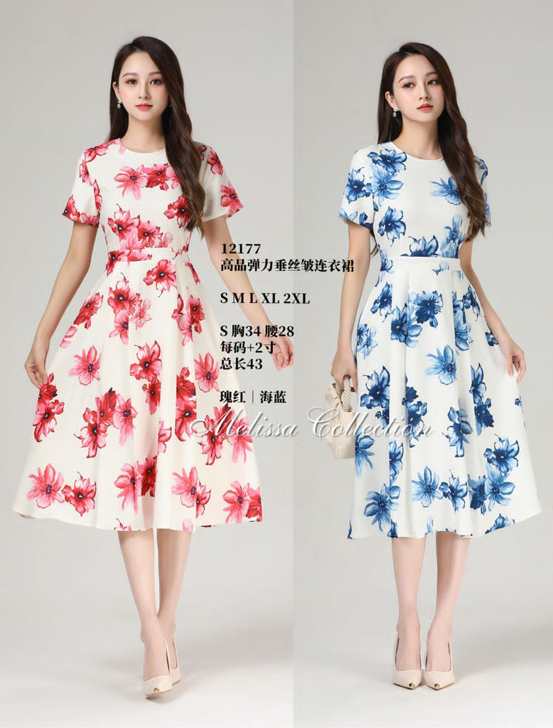 Premium Lady Dress 高品花系印花连衣裙 (ME.4) 12177