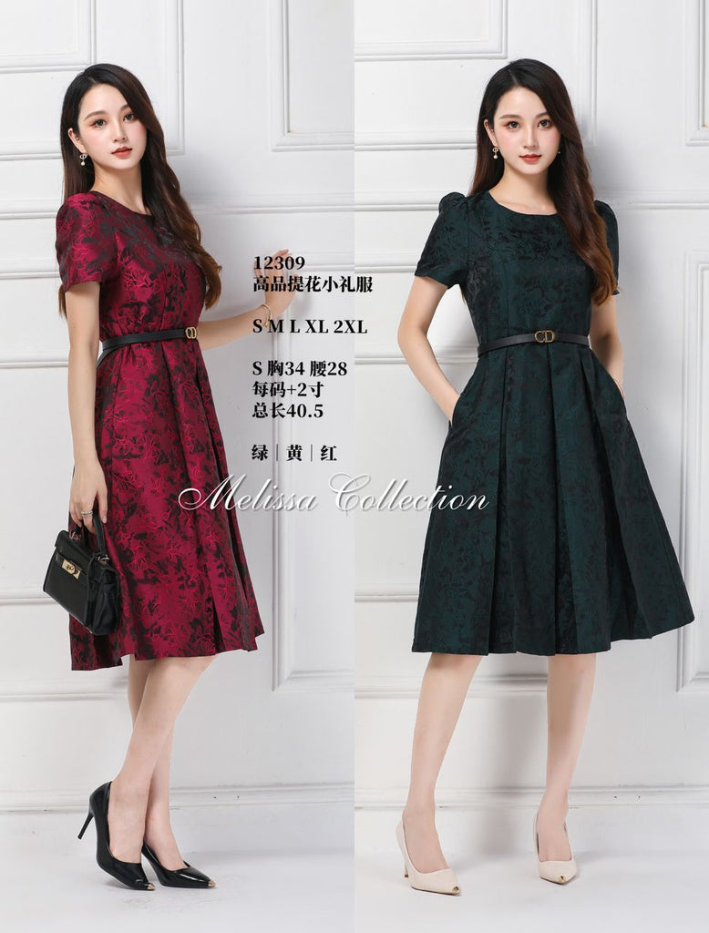 Premium Floral Dinner Dress 高品质提花小礼服 (ME.8) 12309