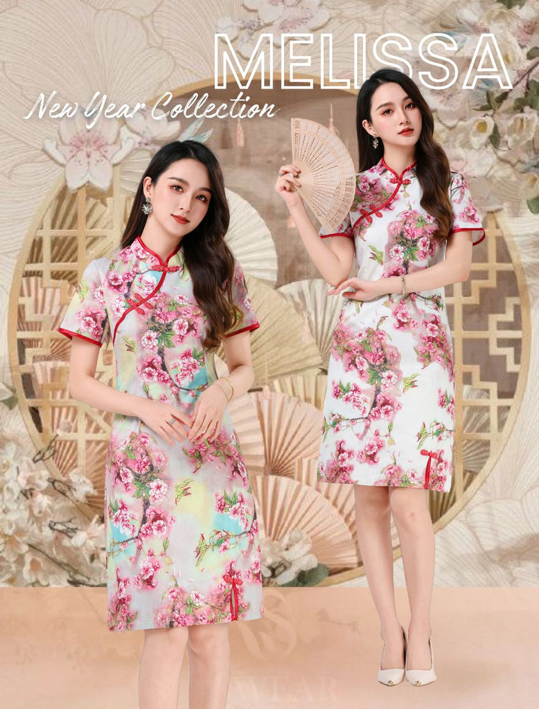 Premium Hem Split Cheongsam 高品弹力精致棉旗袍 (ME.6) 12354