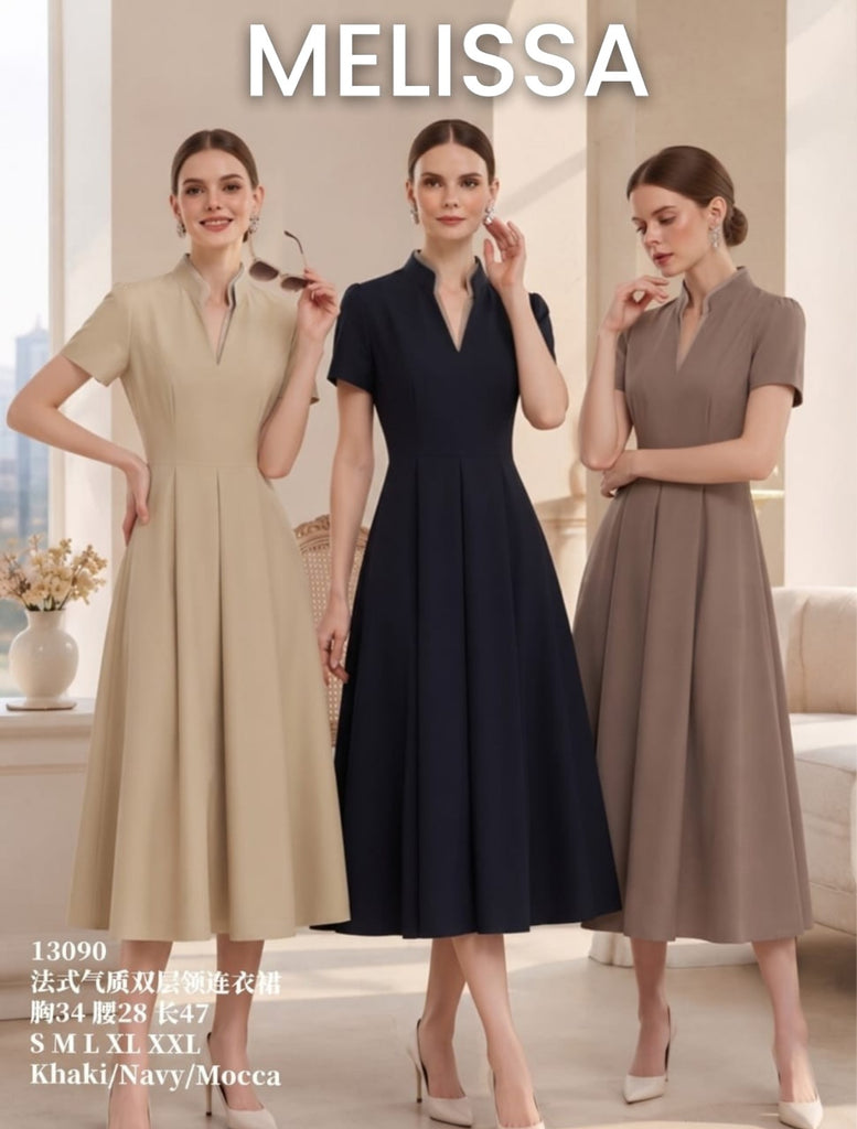 Premium Elegant Double-Layer Collar Dress  法式气质双层领连衣裙 (ME.7)13090