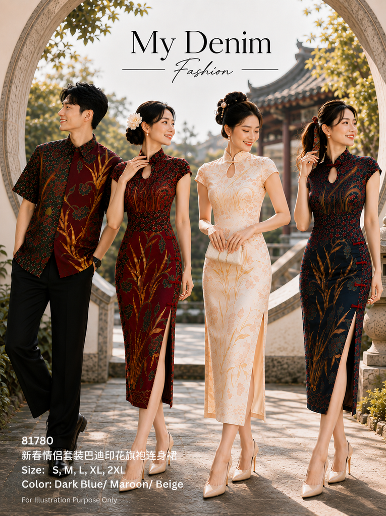 (Presale)Premium CNY Batik Print Family Set (预售) 巴迪印花情侣/家庭新春套装(PC) 81780/15049