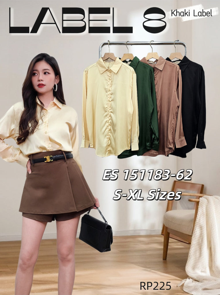 Premium Silk Long Sleeve Blouse 高品丝绸女式长袖衬衫 (LA) ES151183