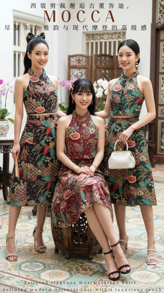 Premium Batik-Print Girls Set 高品质巴迪风女生印花套装 (MO)17903
