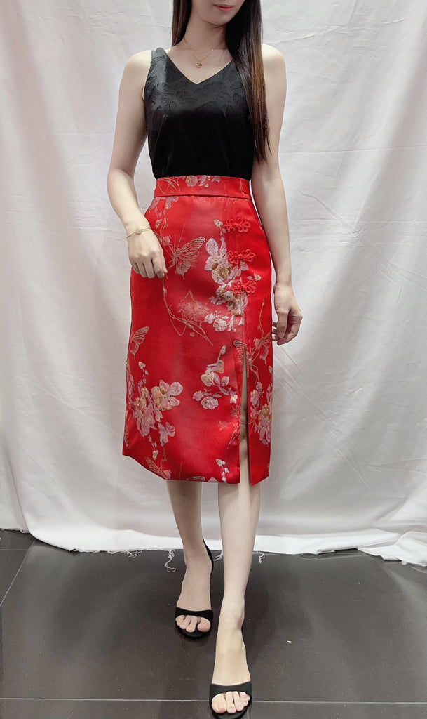 Premium Satin Jacquard Cheongsam Skirts 高品新中式缎面提花旗袍裙 (WH.5) 19437