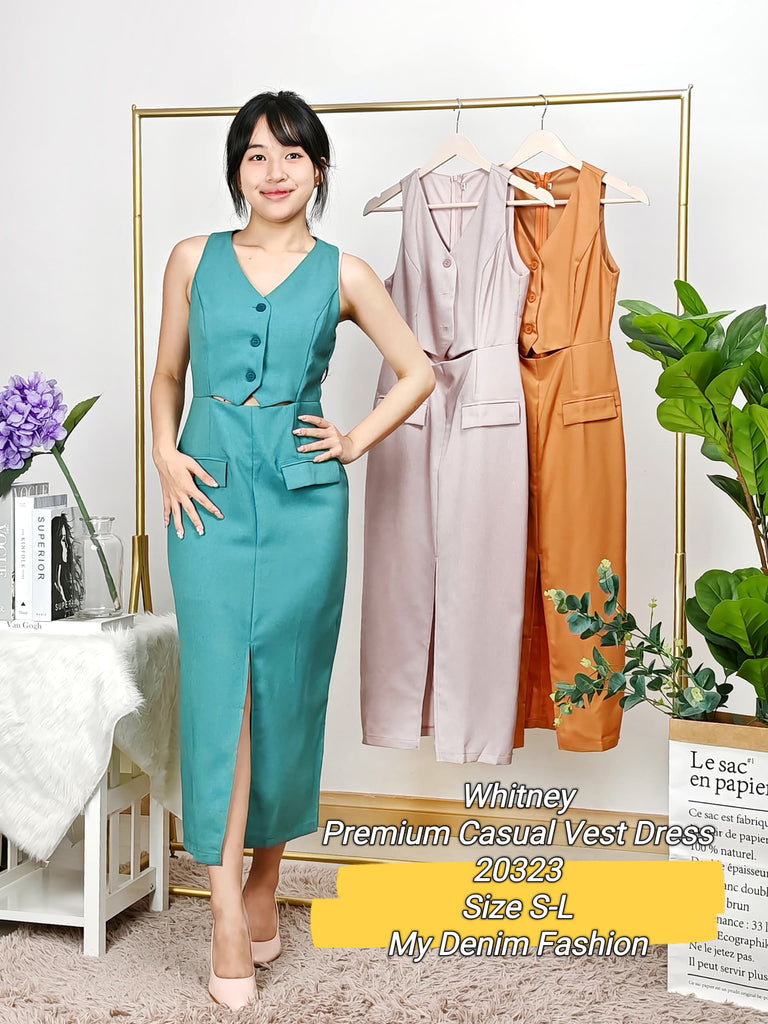 Premium Casual Vest Dress 高品棉质无袖马甲连衣裙 (WH.2) 20323