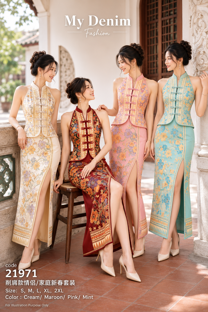 (Presale)Premium CNY Family Set (预购)2027 削肩款情侣/家庭新春套装(PC) 14968/21971/21975