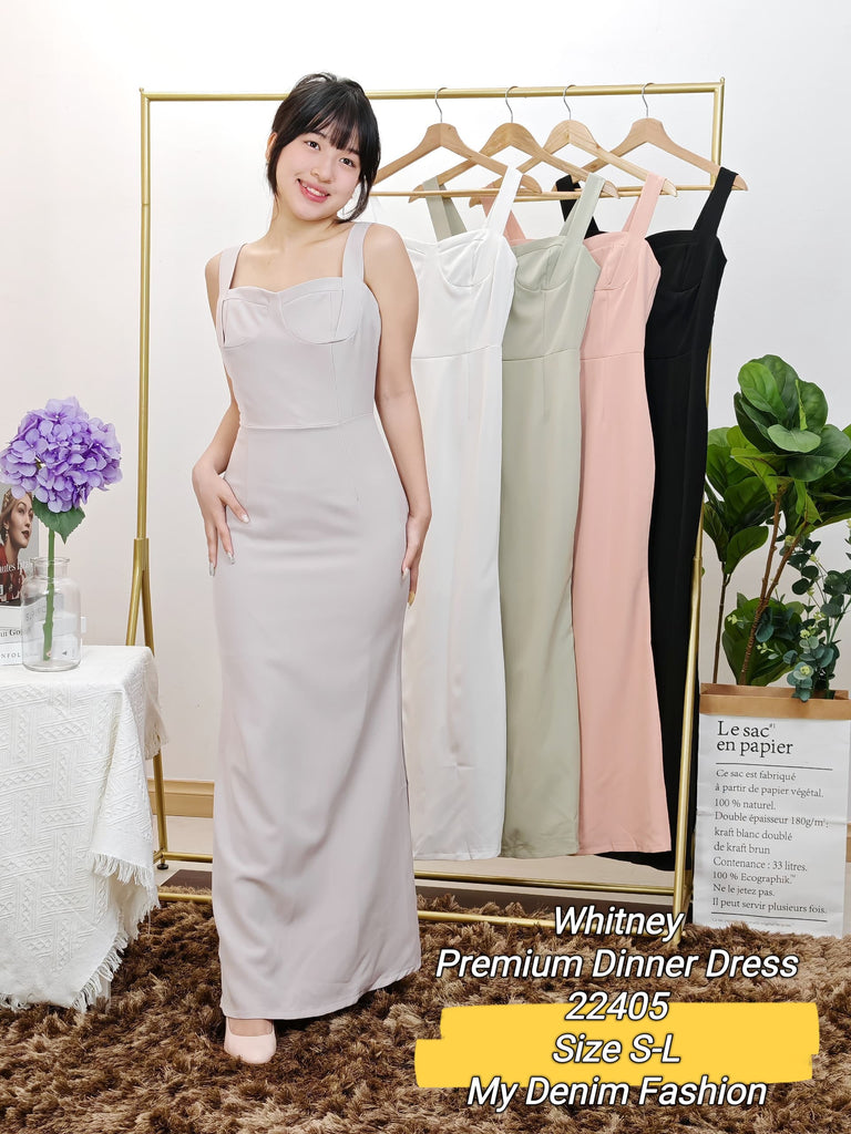 (Promo Price) Premium Sleeveless Strap Dinner Dress 高品气质吊带长裙晚宴连衣裙 (WH.8) 22405