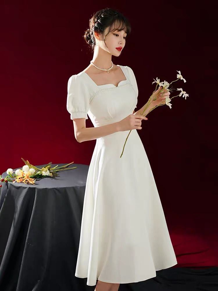 Premium Dinner Dress 高贵珍珠镶边晚宴连身裙 (WH.5) 22571