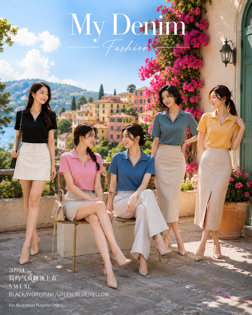 Premium Minimalist Classy Collared Shirt 简约气质翻领上衣  (ME.9) 30984