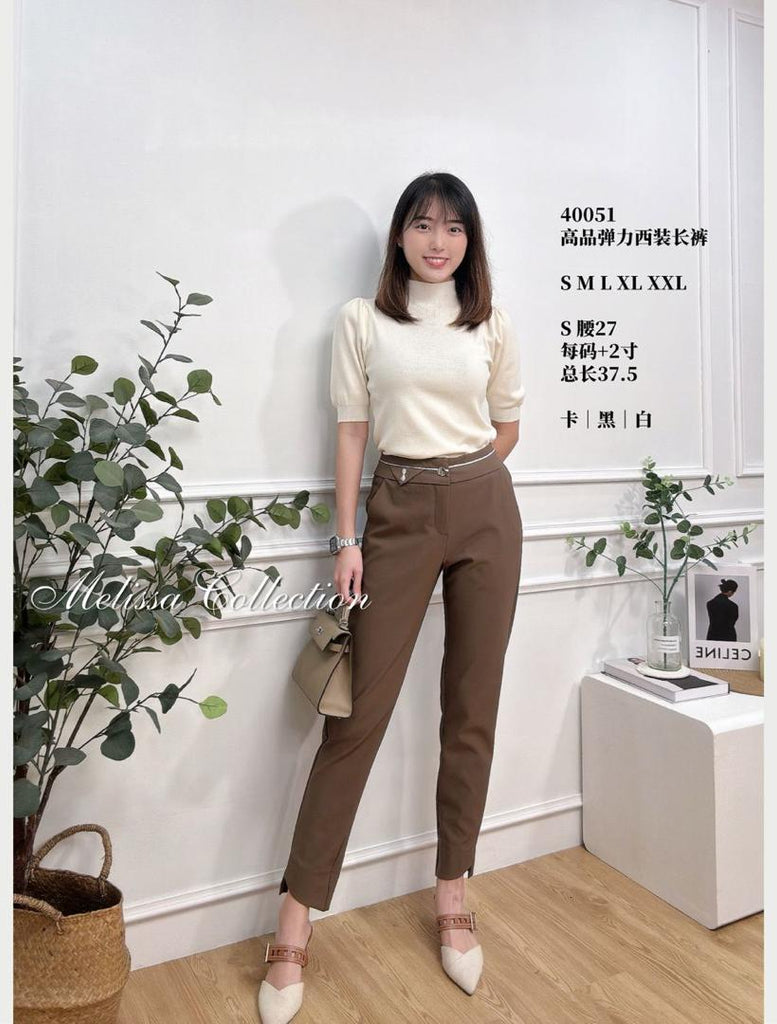 📣 Premium Lady Pants 时尚弹力西装长裤 (ME@) 40051