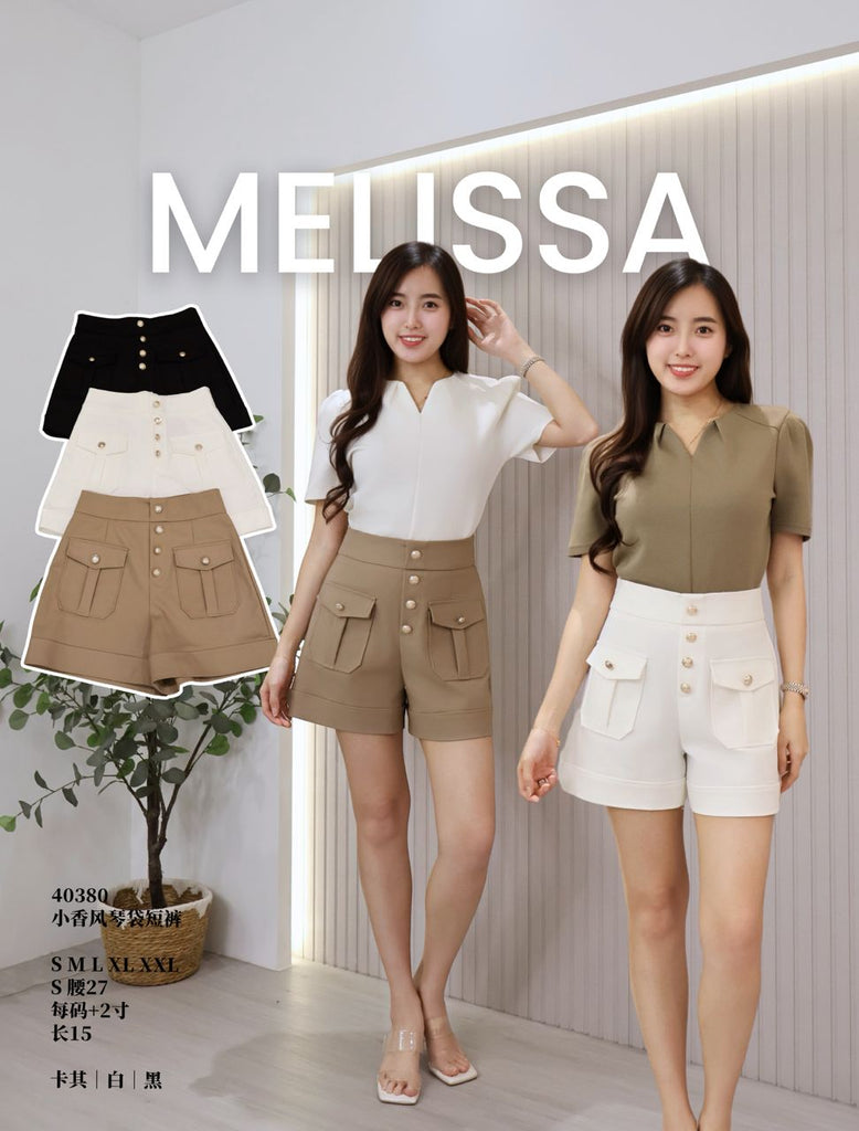 Premium Pleated Pocket Shorts 高品质锦棉风琴袋短裤 (ME) 40380