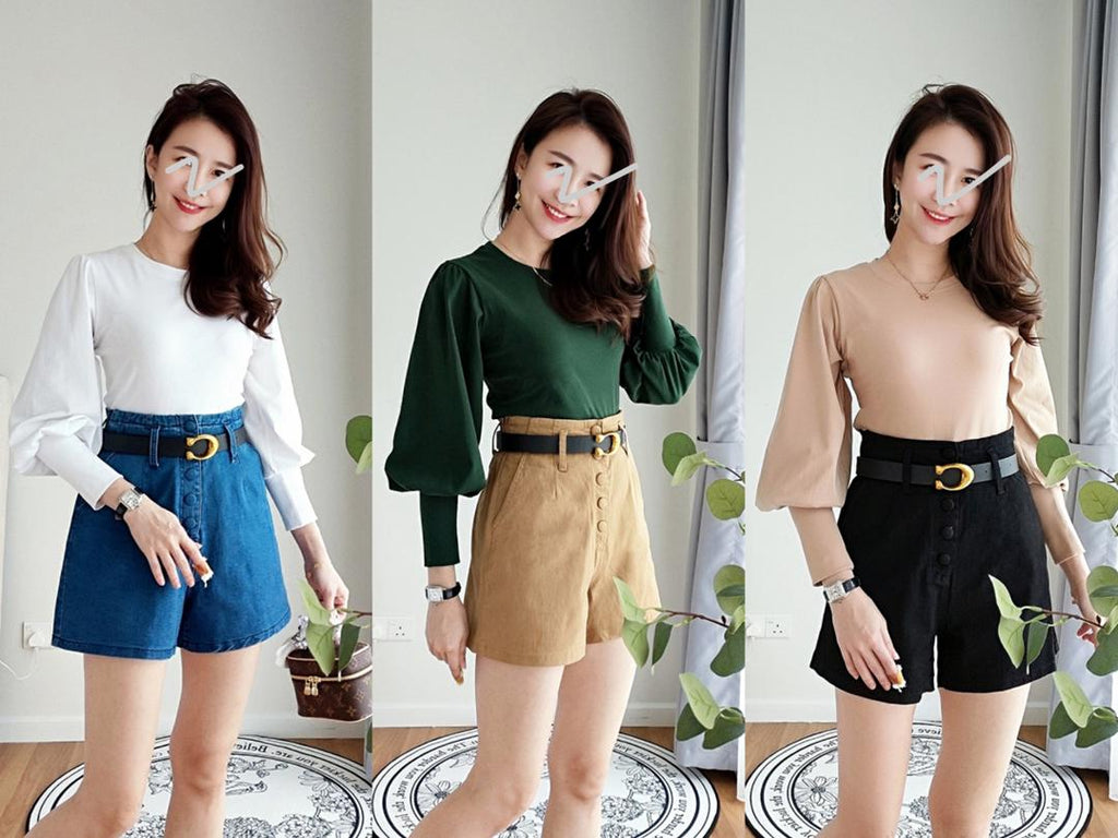 Premium Stylish Gigot Sleeve Top 时尚百搭羊腿袖上衣 (DS) 5530195