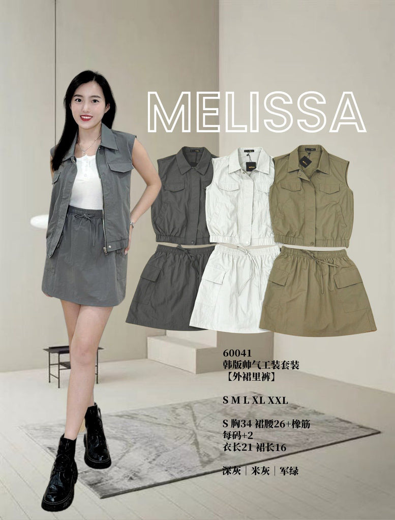Premium Korean Style Skorts Set Wear 高品韩版工装裤裙套装 (SS@ME) 60041