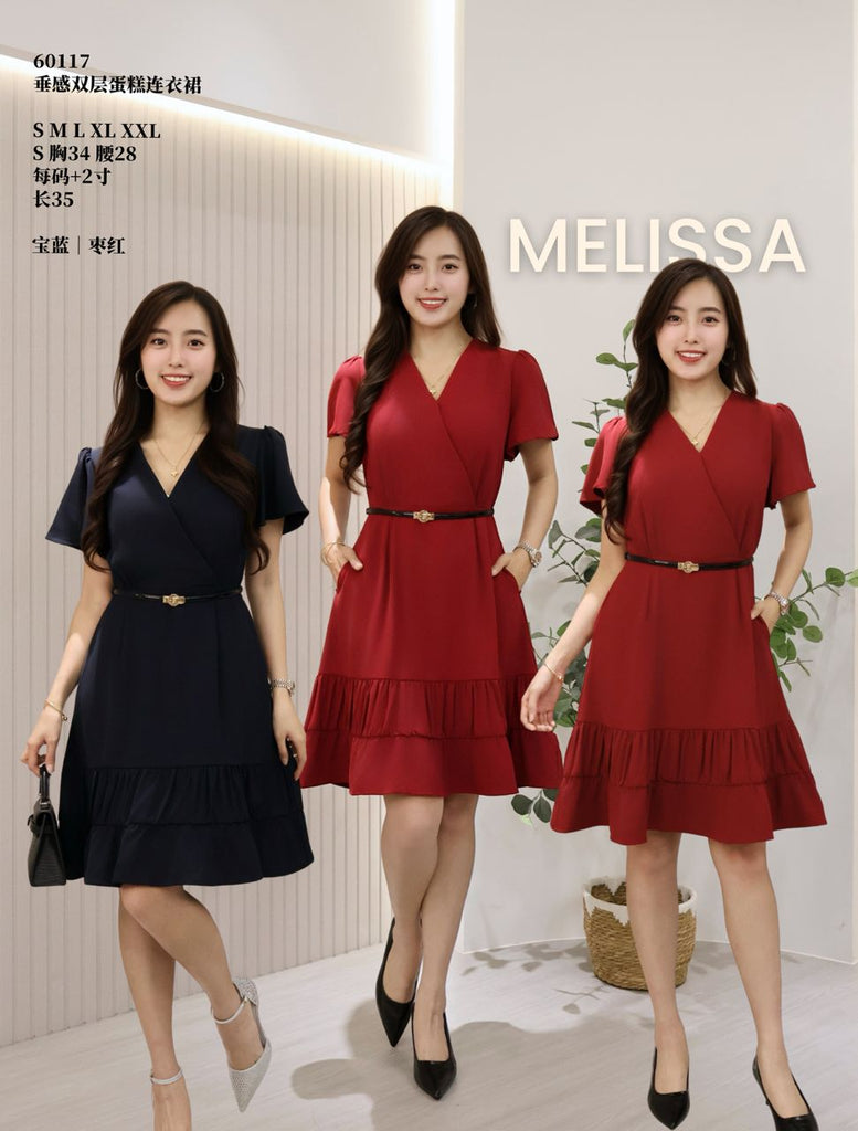 Premium Two Tiered OL Dress 高品质垂感双层蛋糕连衣裙 (ME.5) 60117