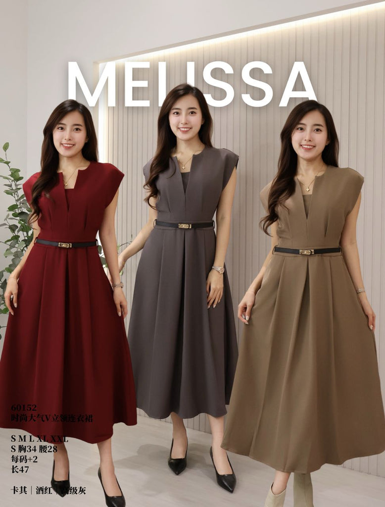 (Preorder)Premium V-Neck OL Dress (预购)时尚大气V领OL连身裙 (ME) 60152-1