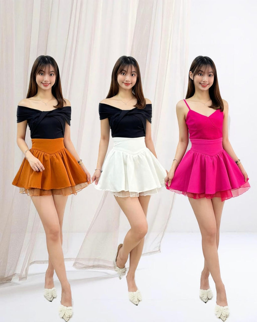 Premium Lady Skort 俏丽拼接网纱短裤裙 (FA.5) 68162