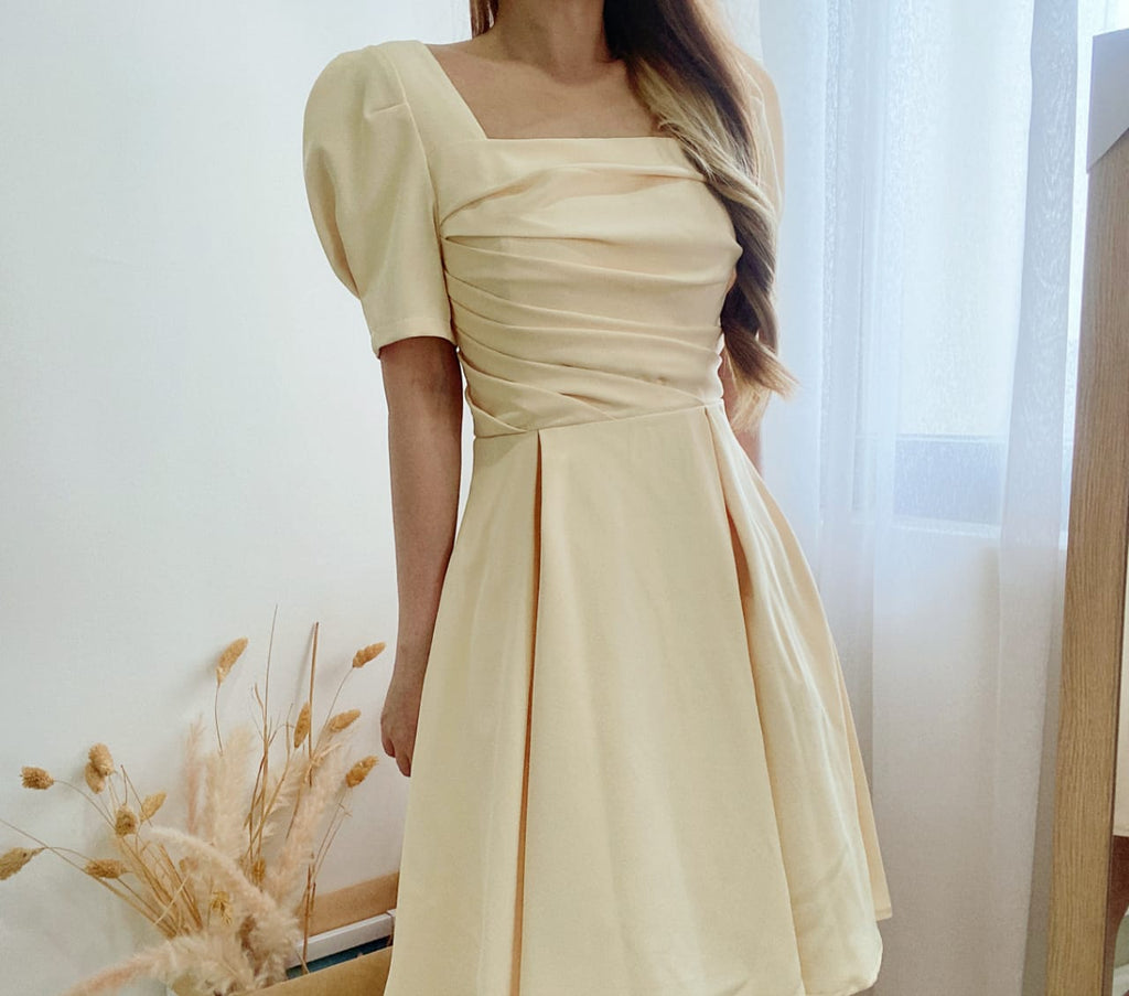 Premium Lady Dress 甜美蓬蓬袖方领连身裙 (PC.3) 81076/31728