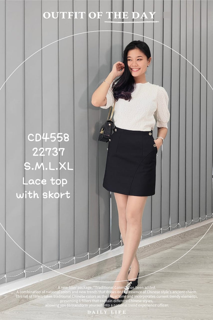 Premium Lady Set Wear 绝美蕾丝上衣裤裙套装 (CR.3) CD4558/22737