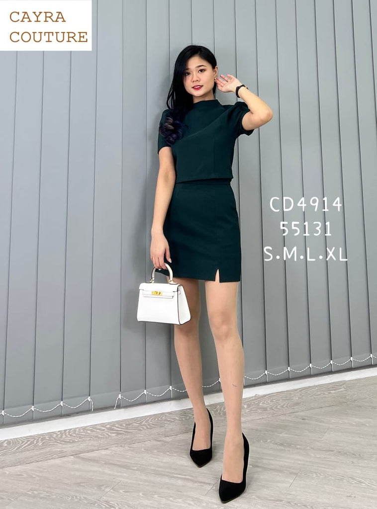 Premium Lady Set Wear 绝美高领短袖裤裙套装 (CR.3) CD4914/55131