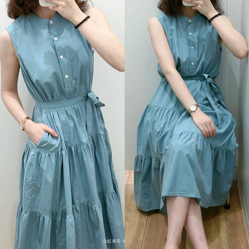 Premium Casual Dress 简约圆领小镂空OL连身裙 (CR.3) CD4963/806