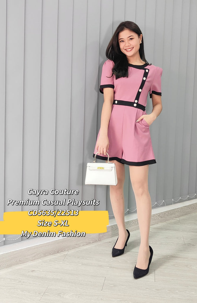 Premium Lady Playsuit 气质珍珠钻扣连身裤 (CR.4) CD5635/22513