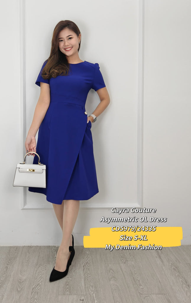 Premium Asymmetric OL Dress 高品质OL连身裙 (CR.4) CD5979/24335