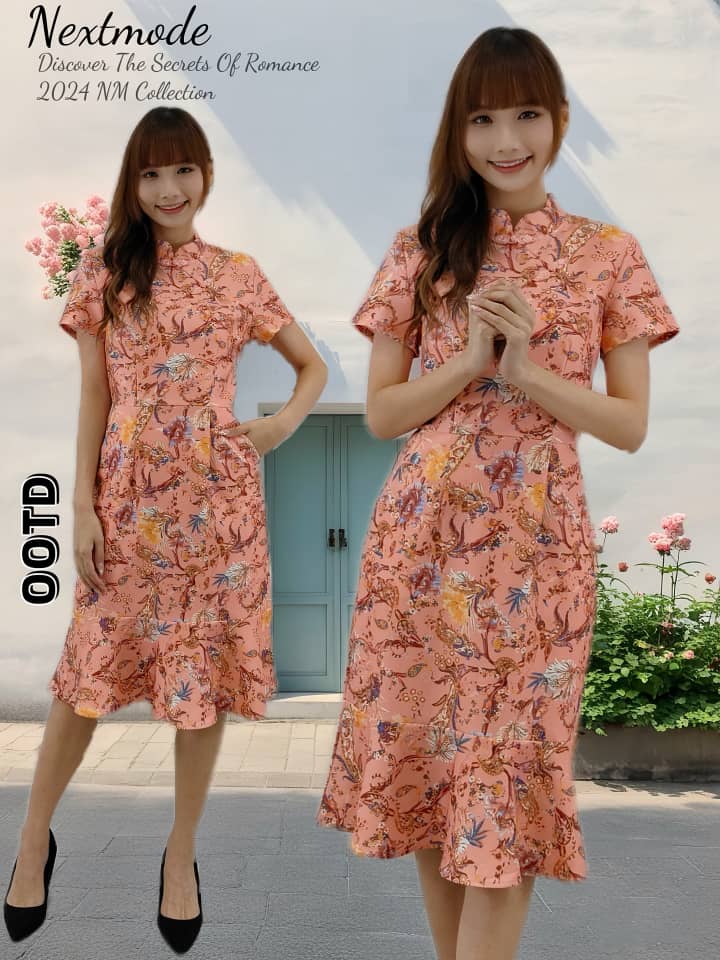 Premium Polyester Floral Print Cheongsam 高品涤纶印花旗袍连衣裙 (NM.4) D12032/60271