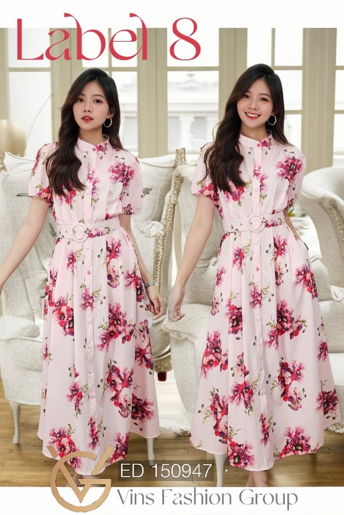 Premium Lady Dress 优雅印花高领连衣裙 (LA.4) ED150947