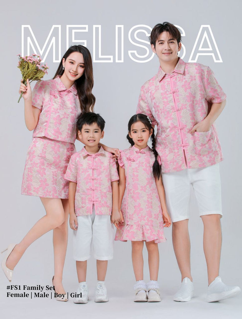 (Preorder)Premium CNY Family Set Wear / Cheongsam 2025新年款亲子装/套装/亲子旗袍 (ME) FS1