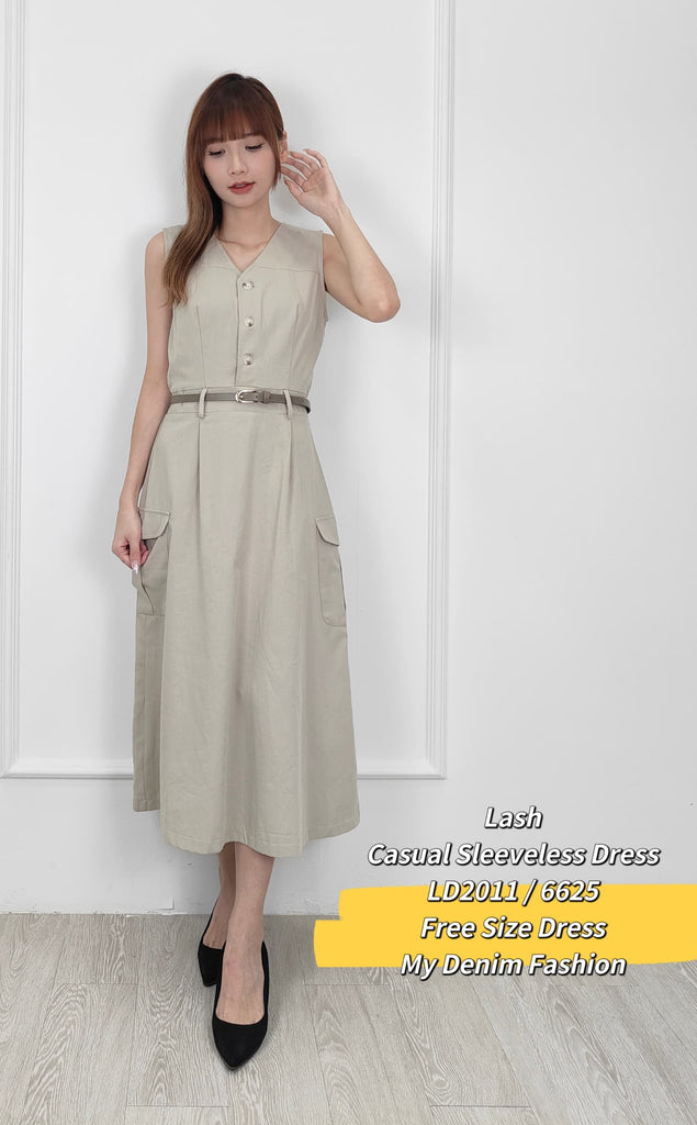 Casual Sleeveless Dress 休闲风无袖连身裙 (LH.3) LD2011 /6625