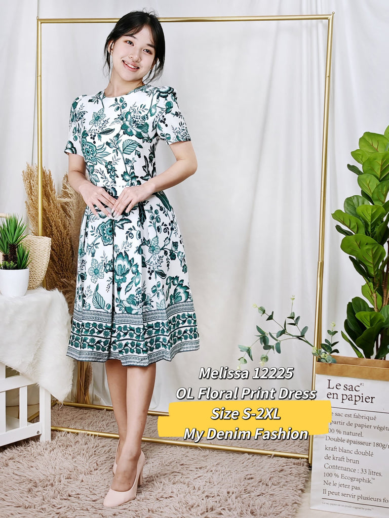 Premium Batik Print OL Dress (MDF创作版本)高品质巴迪风印花连衣裙  (ME.17) 12225