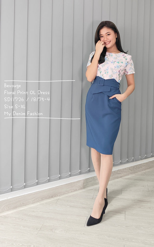 Premium OL Dress 优雅印花拼接OL连衣裙 (BV.4) SD11726/18175-4