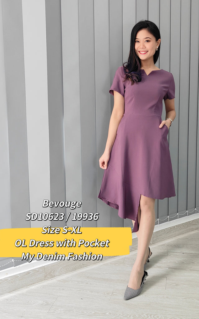 Premium Asymmetric OL Dress 不对称裙摆OL连身裙 (BV.4) SD10623/19936