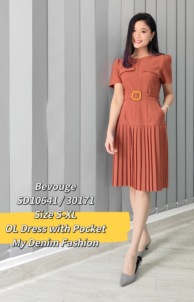 Premium OL Dress 端庄OL百褶连身A字裙 (BV.4) SD10641/30171