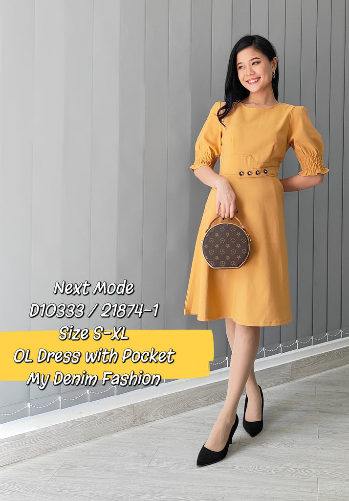 Premium OL Dress 高雅圆领半袖OL连身裙 (NM.4) D10333/21874-1