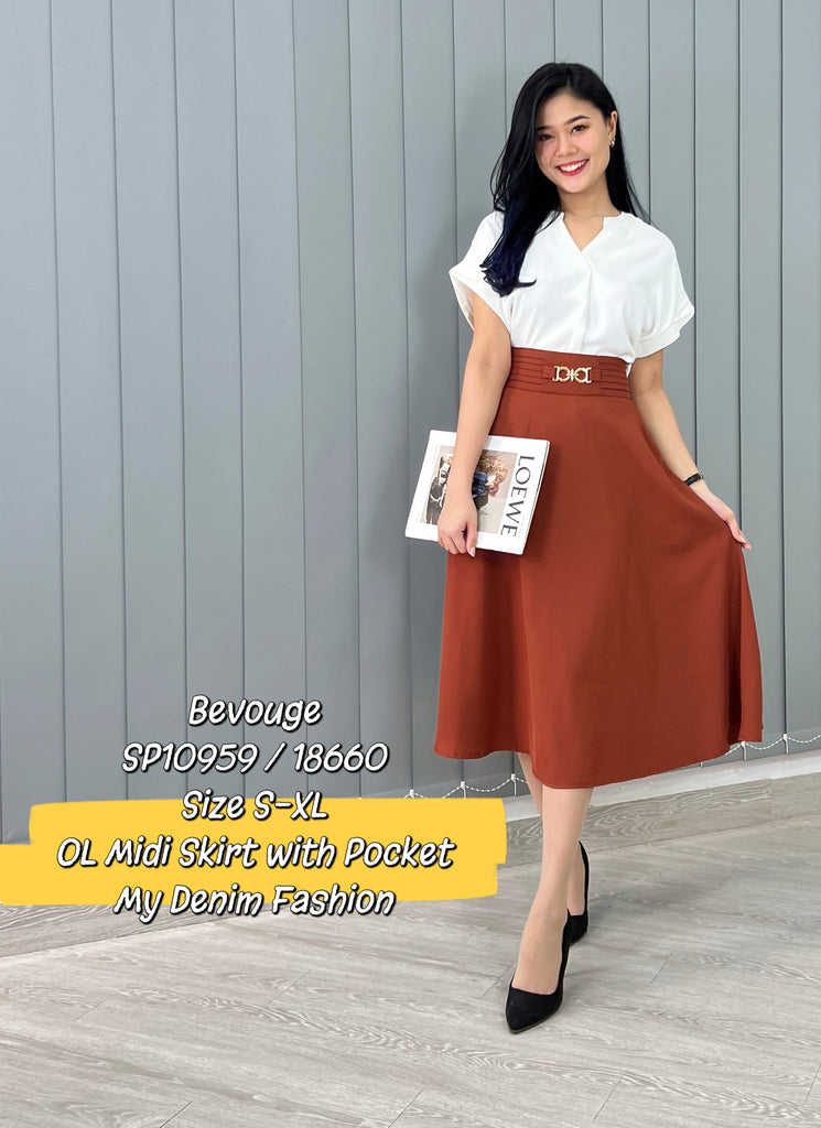 Premium Lady Skirt 高贵金饰塔克折OL半身裙 (BV.4) SP10959/18660