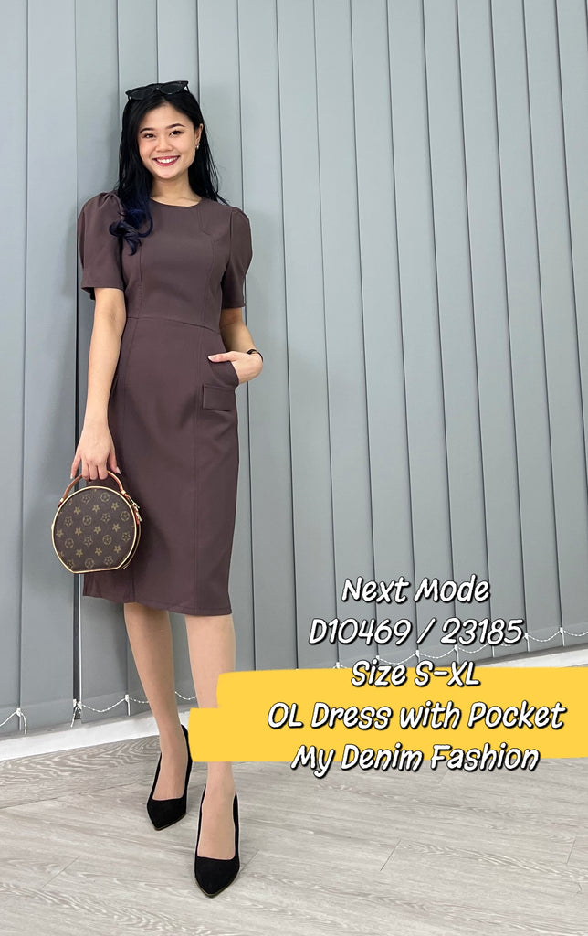Premium OL Dress 简约小泡袖OL连身裙 (NM.4) D10469/23185