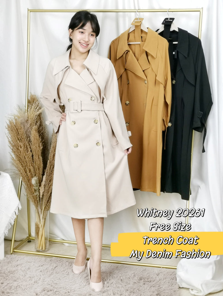 Premium Lady Jacket 韩系时尚翻领风衣外套 (WH) 20261