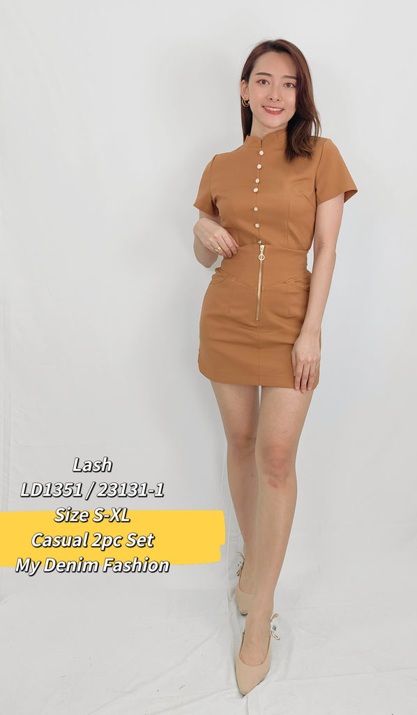 高级女士套装俏丽高腰裤裙套装 (LH.4) LD1531/23131-1