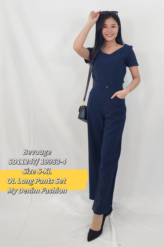 Premium Lady Set Wear 职场钻领长裤套装 (BV.4) SD11247/19983-4