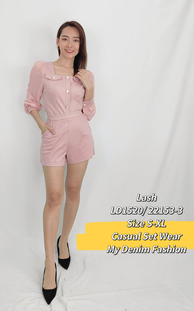 Premium Lady Set Wear 轻熟女长袖罗马布套装  (LH.4) LD1520/22153-3