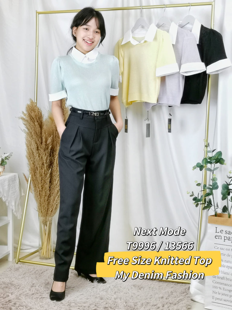 Premium Lady Knitted Top 百搭衬衫领针织上衣 (NM.5) T9996/13566