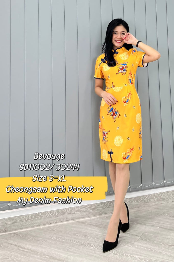 Premium Cheongsam 显腰龙凤图腾旗袍连衣裙 (BV.4) SD11002/30244
