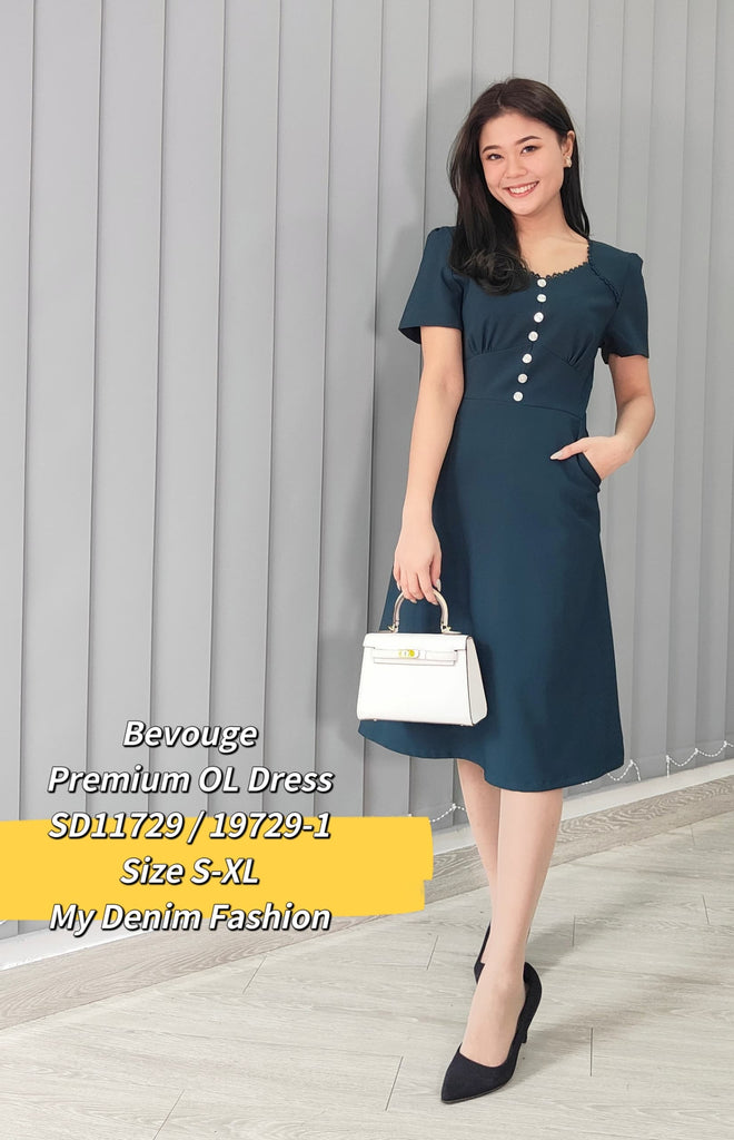 Premium OL Dress 气质蕾丝边OL连衣裙 (BV.4) SD11729/19729-1