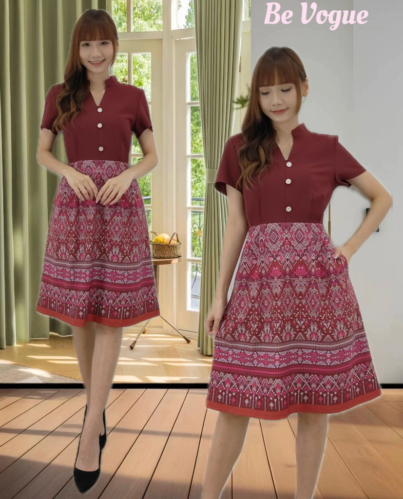 Premium Batik OL Dress 高品巴迪短袖OL连衣裙 (BV.4) SD12619/19834-3