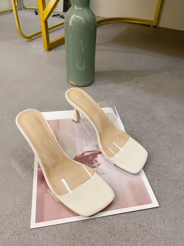 Premium Lady Shoes 时尚网红Ins风细跟玻璃鞋 (DR) A866-6